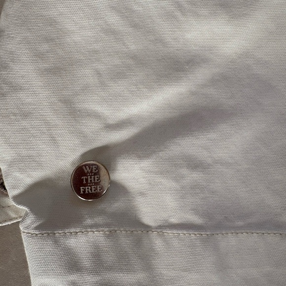 We The Free Easy That Canvas Jacket Size Large Bright White - Picture 8 of 11